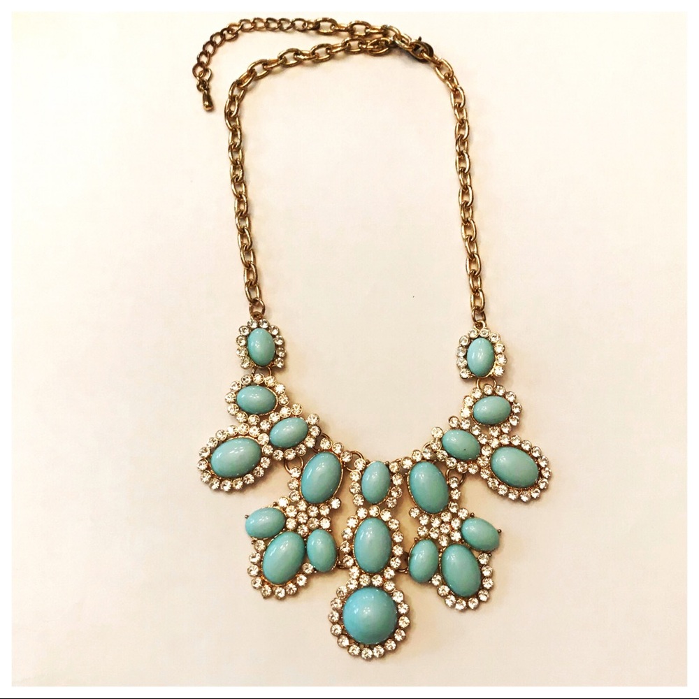 Light blue statement necklace